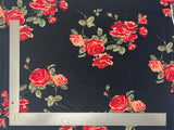 1 Yard Soft ITY Knit Floral Print Fabric For Dresses Tops Skirts Apparel Projects 60 Inch Wide