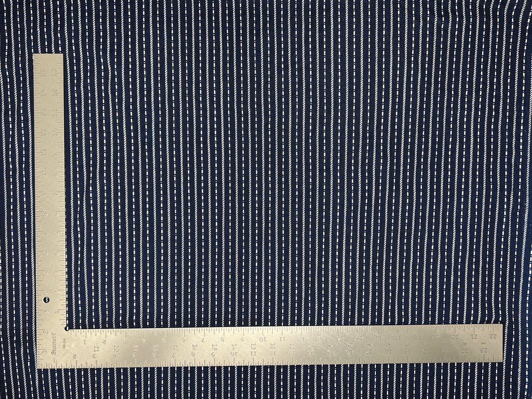 1 Yard Stripe Liverpool Knit Fabric for Apparel, Home Decor, Dresses and Tops Stretch 58 inch