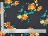 1 Yard Floral Liverpool Knit Fabric for Dresses, Tops, Skirts, Blouses Stretchy 58 Inch Material