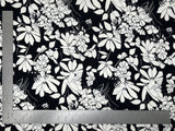 1 Yard Floral Liverpool Knit Fabric – Textured Stretch Material for Dresses, Blouses, Tops, Skirts – 58 Inch