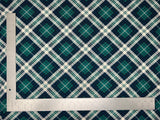 1 Yard Plaid Liverpool Knit Fabric – Stretchy Crepe Fabric for Dresses, Headbands, Skirts, Shirts – 58 Inch