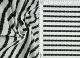1 Yard Bubble Jacquard Stripe Fabric Stretch Polyester Spandex 54/55 Inches Wide