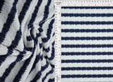 1 Yard Bubble Jacquard Stripe Fabric 230 GSM Polyester Spandex Blend 54/55" Width