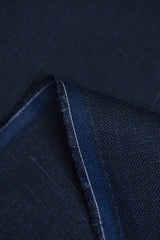 1 Yard Solid Navy Heavyweight Pure Linen Canvas Fabric 10.5 oz Softened 58 Inches Wide