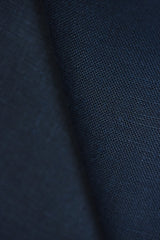 1 Yard Solid Navy Heavyweight Pure Linen Canvas Fabric 10.5 oz Softened 58 Inches Wide