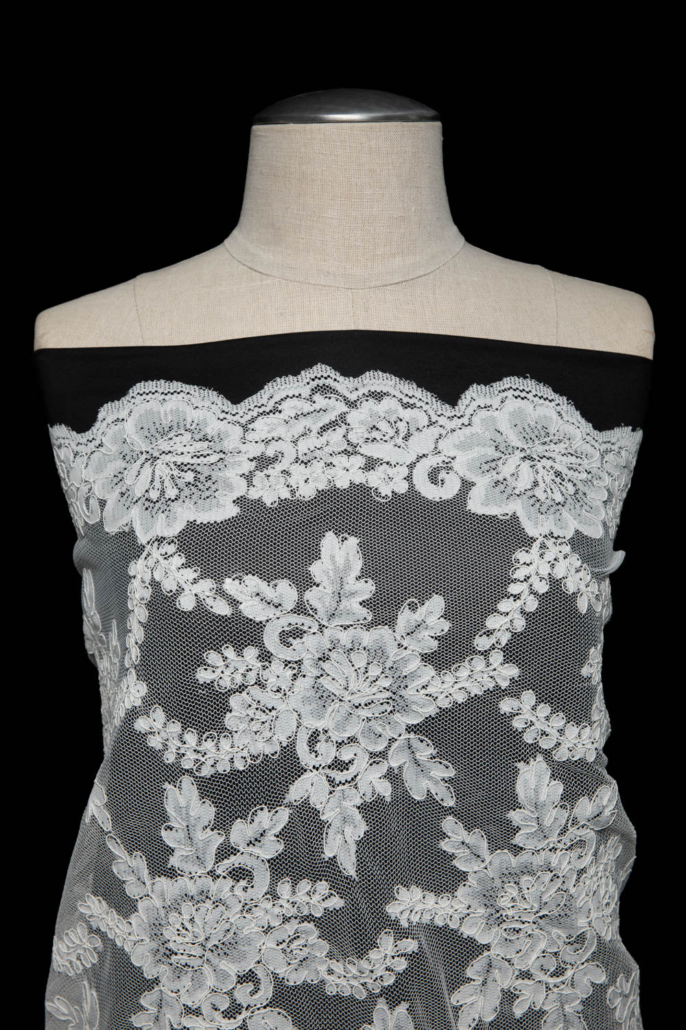 1 Yard Elegant Re-Embroidery Lace Fabric with Cord,52"/54" Wide Exquisite Design