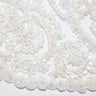 1 Yard Tulle Lace Fabric Embroidered with Sequins and Intricate Floral Pattern, 52" Wide
