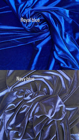 Royal Stretch Velvet Fabric - Royal Blue, 58"-60" Width