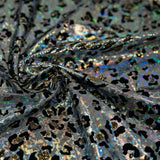 1 Yard Jag City Performance Spandex with Shattered Glass Foil 58/60" Wide