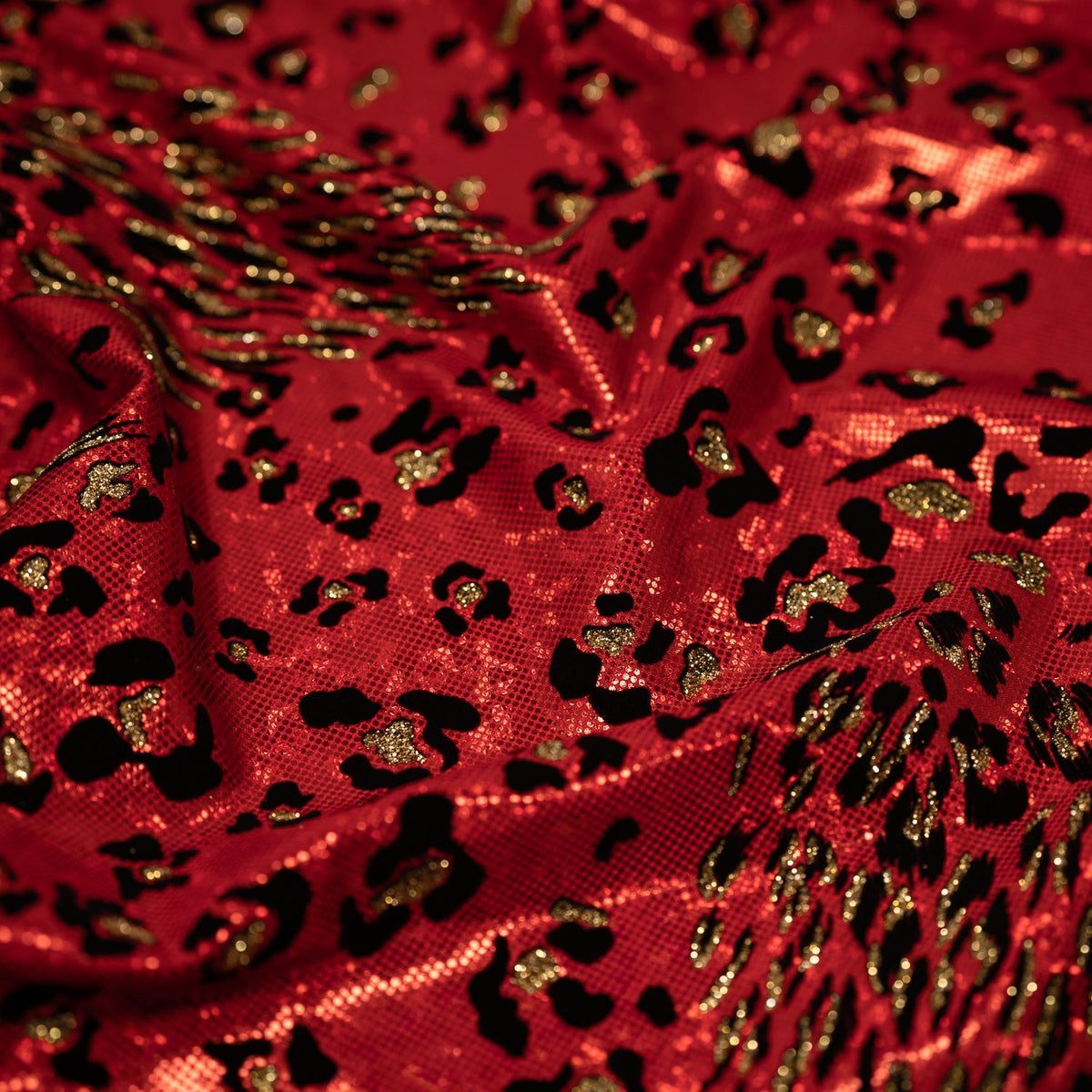 1 Yard Jag City Performance Spandex with Shattered Glass Foil 58/60" Wide