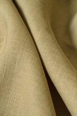 1 Yard Khaki Pure Linen Fabric, Stone Washed 5.5 oz Midweight 54 Inches Wide