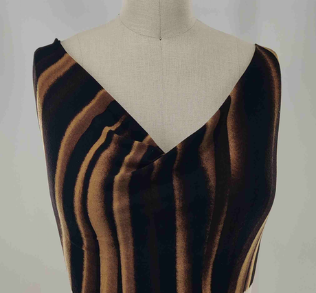 1 yard Black & Mustard Knit Spandex Fabric 58/60" Wide Stretch Apparel Material with Polyester Blend