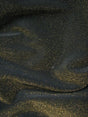 Gold Sparkle Lurex On Black Heavy Stretch Textured Nylon Ottoman Fabric - Gold Sparkle On Black Textured, 54" Width