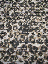 1.44" Ruffles Large Leopard Animal Print Polyester Spandex Knit Fabric - Leopard Animal Print, 50 To 52 Inches Wide