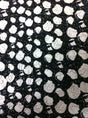 Abstract Circles Silver Foil Floral Pattern Embossed Stretch Polyester Spandex Textured Fukuro Fabric - Silver Foil Floral Pattern, 56" To 58" Width