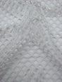 Big Hole 0.5 Inch Diamond Mesh With Shiny Foil Stretch Polyester Spandex Fishnet Fabric - Black/Gold, White/Silver, Black/Silver, 0.5 Inch Diamond Mesh, 58-60" Width