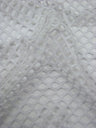 Big Hole 0.5 Inch Diamond Mesh With Shiny Foil Stretch Polyester Spandex Fishnet Fabric - Black/Gold, White/Silver, Black/Silver, 0.5 Inch Diamond Mesh, 58-60" Width