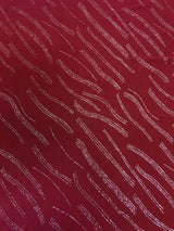 Polyester Spandex Fabric - Burgundy With Silver Glitters, 58"-60" Width