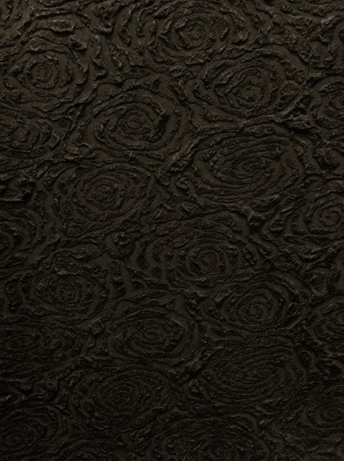 Floral Pattern Textured Jacquard Fabric - Acetate Slinky Polyester Spandex, Floral Pattern, 52" To 54" Width