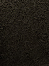 Floral Pattern Textured Jacquard Fabric - Acetate Slinky Polyester Spandex, Floral Pattern, 52" To 54" Width