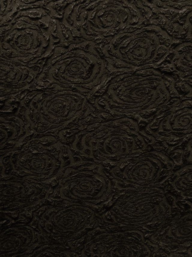 Floral Pattern Textured Jacquard Fabric - Acetate Slinky Polyester Spandex, Floral Pattern, 52" To 54" Width