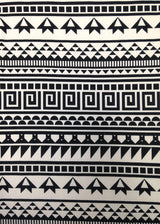 Repeat Greek Pattern Polyester Spandex Fabric - White/Black, Pink/Navy, Lightweight Knit Jersey, 58"-60" Wide