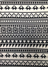 Repeat Greek Pattern Polyester Spandex Fabric - White/Black, Pink/Navy, Lightweight Knit Jersey, 58"-60" Wide