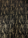 Polyester Spandex Textured Fukuro Fabric - Abstract Foil, Black/Silver, Black/Gold, 52/54" Width