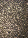Polyester Spandex Textured Fukuro Embossed Floral Design With Shiny Lurex Fabric - Dark Gold, Dark Silver, Dark Turquoise, Dark Red, 52/54" Width