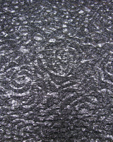 Polyester Spandex Textured Fukuro Embossed Floral Design With Shiny Lurex Fabric - Dark Gold, Dark Silver, Dark Turquoise, Dark Red, 52/54" Width