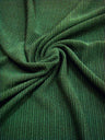 Polyester 2 Ways Spandex Fukuro Stripe Jacquard Textured Fabric - Hunter Green, Red, 49/50" Width
