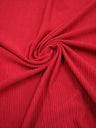 Polyester 2 Ways Spandex Fukuro Stripe Jacquard Textured Fabric - Hunter Green, Red, 49/50" Width