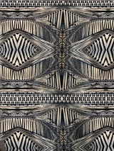 Abstract Rhomboid Design Polyester Spandex Fabric - Rust, Grey, 58-60" Width