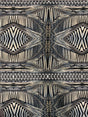 Abstract Rhomboid Design Polyester Spandex Fabric - Rust, Grey, 58-60" Width