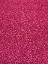 Polyester Spandex Fukuru Embossed Paisley Print With Matte Foil Fabric - Embossed Textured Paisley, Fuchsia, Royal, Chartreuse, 50" To 52" Width