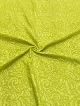 Polyester Spandex Fukuru Embossed Paisley Print With Matte Foil Fabric - Embossed Textured Paisley, Fuchsia, Royal, Chartreuse, 50" To 52" Width