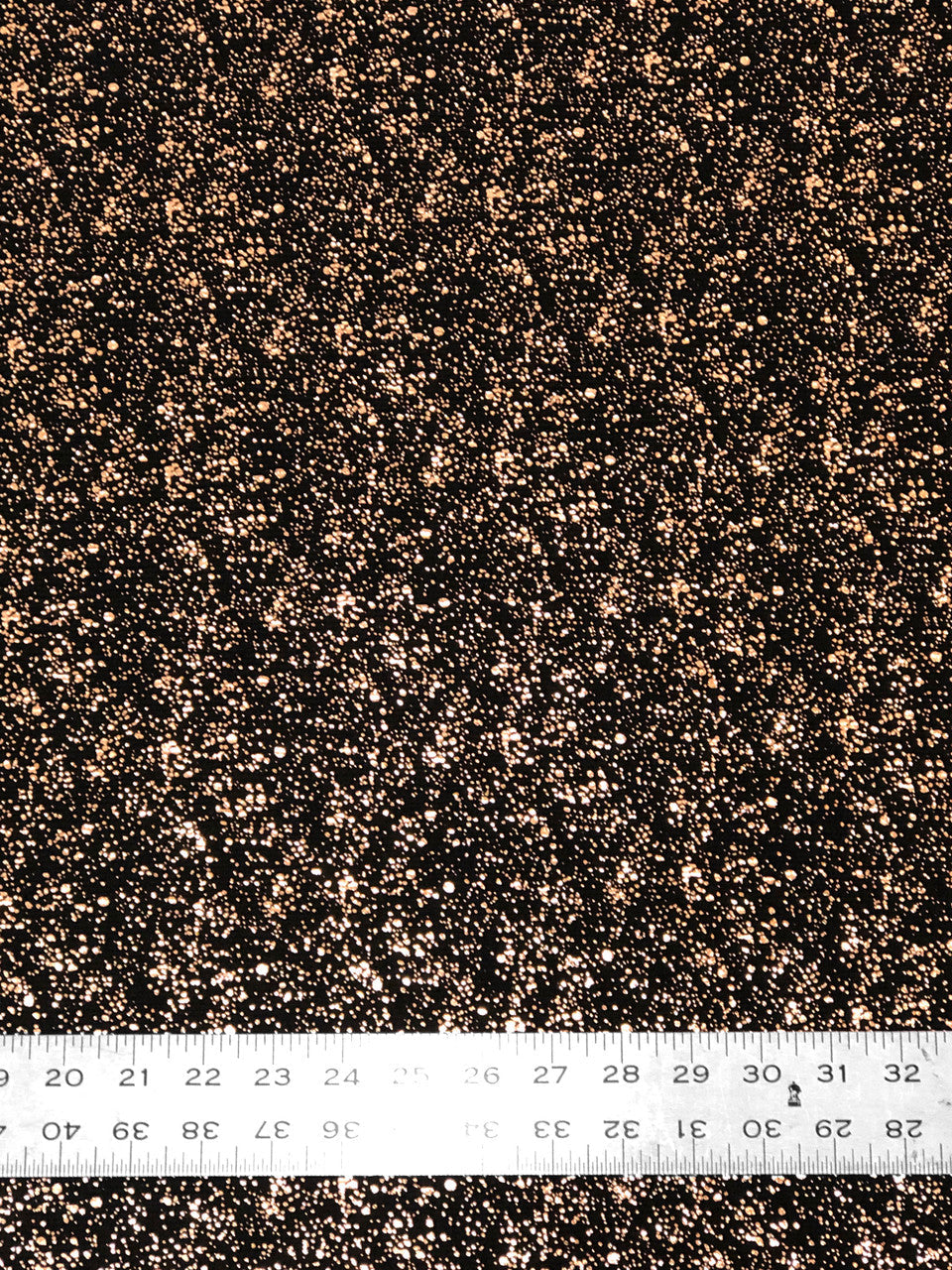 Small Rib Textured Fukuro Polyester Spandex Fabric - Small Dots Shiny Foil, Copper, Silver, 58" Width