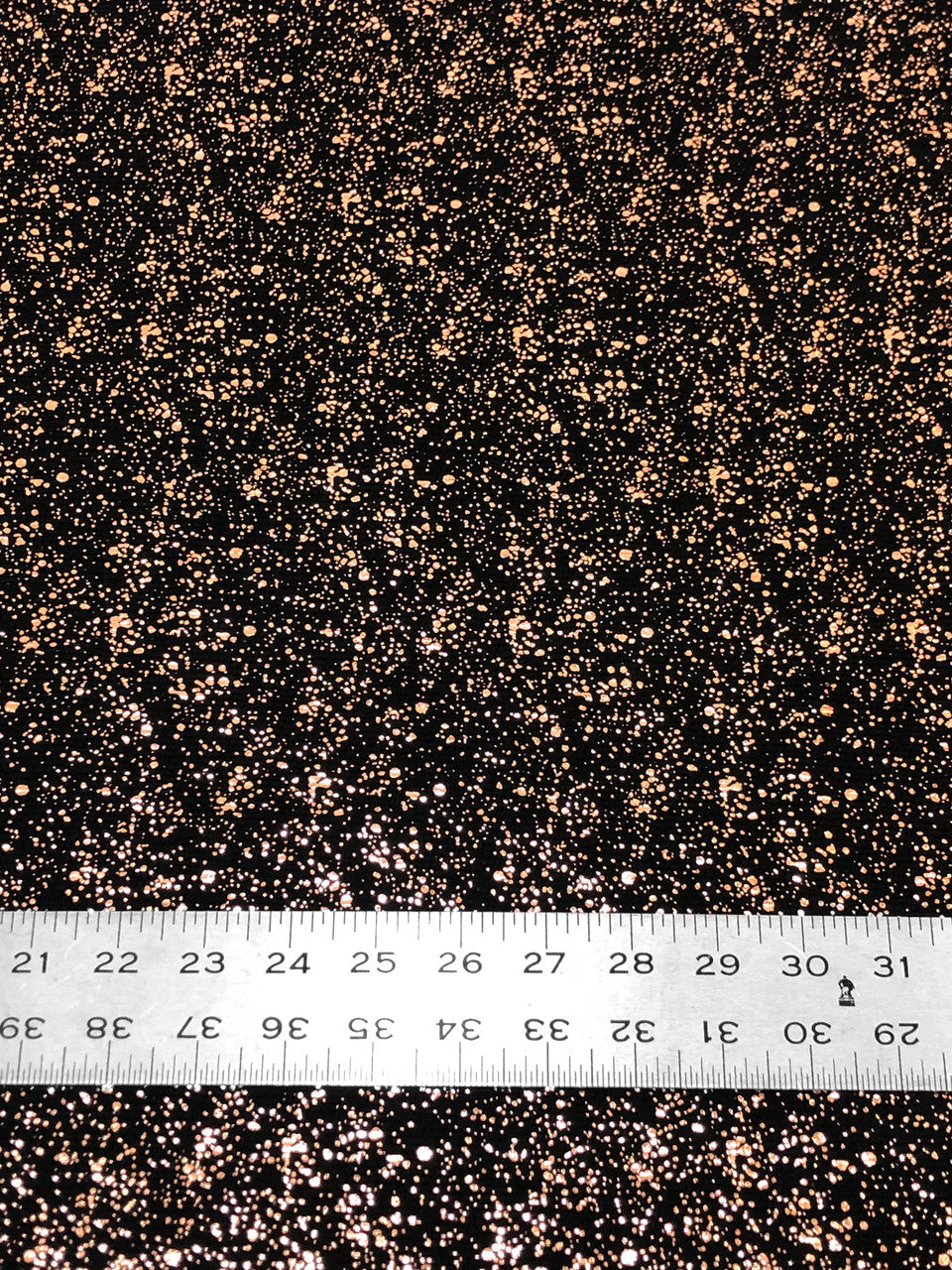 Small Rib Textured Fukuro Polyester Spandex Fabric - Small Dots Shiny Foil, Copper, Silver, 58" Width
