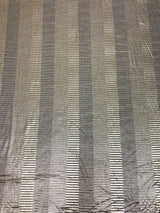Textured 4X4 Ribbed Polyester Spandex Fabric - Gold Foil Stripes, Oatmeal, Black, Charcoal