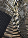 Textured 4X4 Ribbed Polyester Spandex Fabric - Gold Foil Stripes, Oatmeal, Black, Charcoal