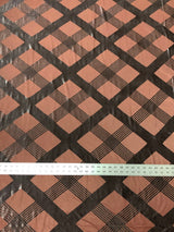 Polyester Spandex Burnout Velvet Fabric - Brown Big Geometric Design, 56-58" Width