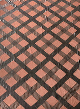 Polyester Spandex Burnout Velvet Fabric - Brown Big Geometric Design, 56-58" Width