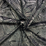 Diagonal Pattern Glitter Design Stretch On Burnout Velvet Fabric - Black, Plum, Diagonal Linear Pattern, 58/60" Wide