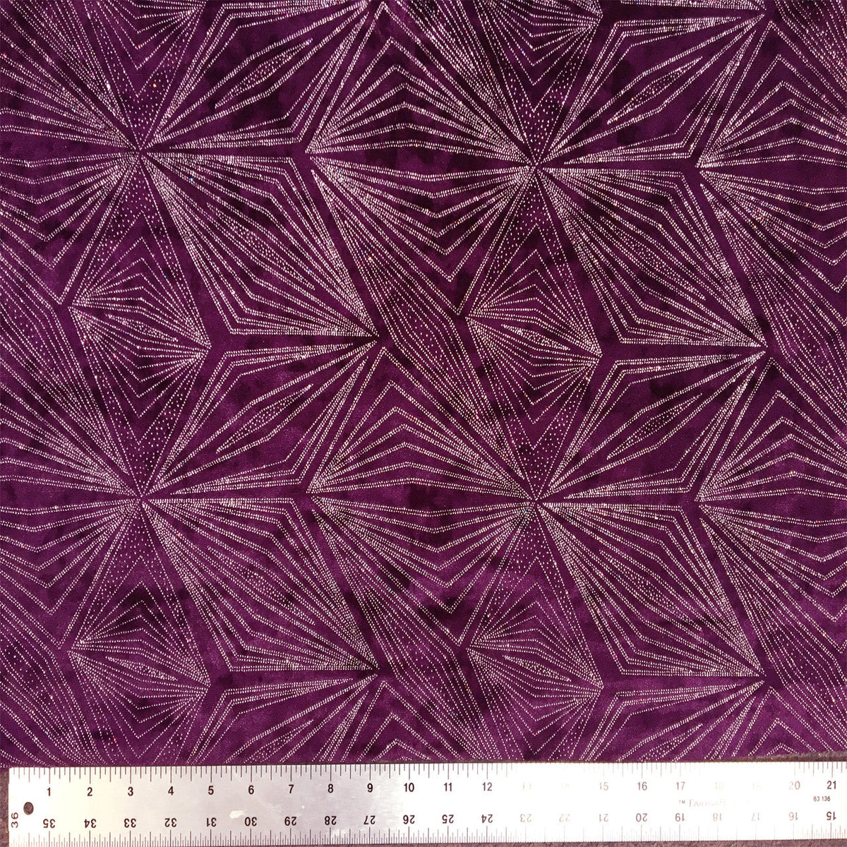 Diagonal Pattern Glitter Design Stretch On Burnout Velvet Fabric - Black, Plum, Diagonal Linear Pattern, 58/60" Wide