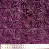 Diagonal Pattern Glitter Design Stretch On Burnout Velvet Fabric - Black, Plum, Diagonal Linear Pattern, 58/60" Wide