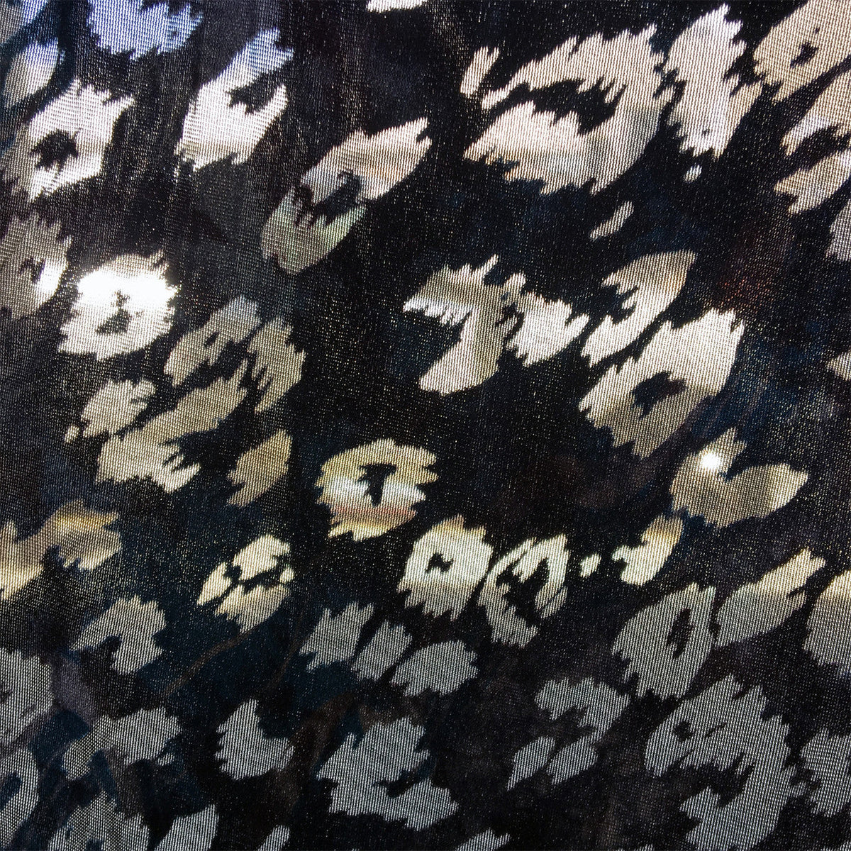 Leopard Spots Burnout Velvet Stretch Fabric - Purple/Brown Leopard Print, 58" Width
