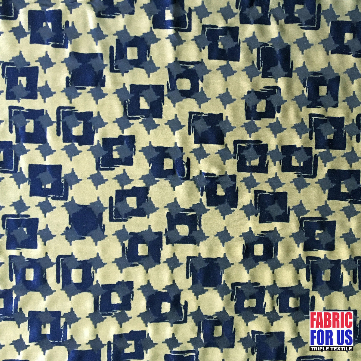 Brush Squares Design Burnout Velvet Stretch Fabric - Rust/Sage, See Thru, 58"/60" Width