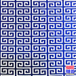 Greek Key Print Design Poly-Spandex Fabric - Navy/Pink Greek Key, 58" Width