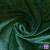 Glitter Enchanted All Over Stretch Fabric - Hunter Green/Red, 60" Width