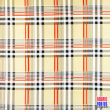 Plaid Tartan Design Taupe Color Poly Spandex Stretch Fabric - Taupe Light Beige Plaid Tartan, 58"/60" Width